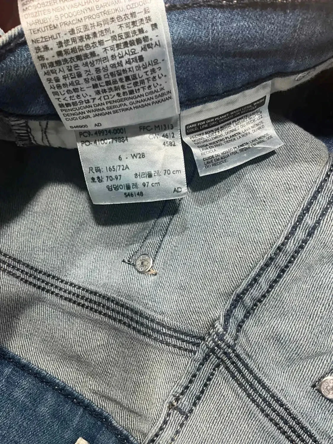 Short Levi's Taille 6 W28 Vintage Coton Bleu Slv 021 – photo 12